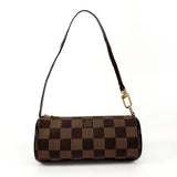 LOUIS VUITTON Pouch Papillon accessory pouch Damier canvas Brown Women Used