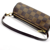 LOUIS VUITTON Pouch Papillon accessory pouch Damier canvas Brown Women Used