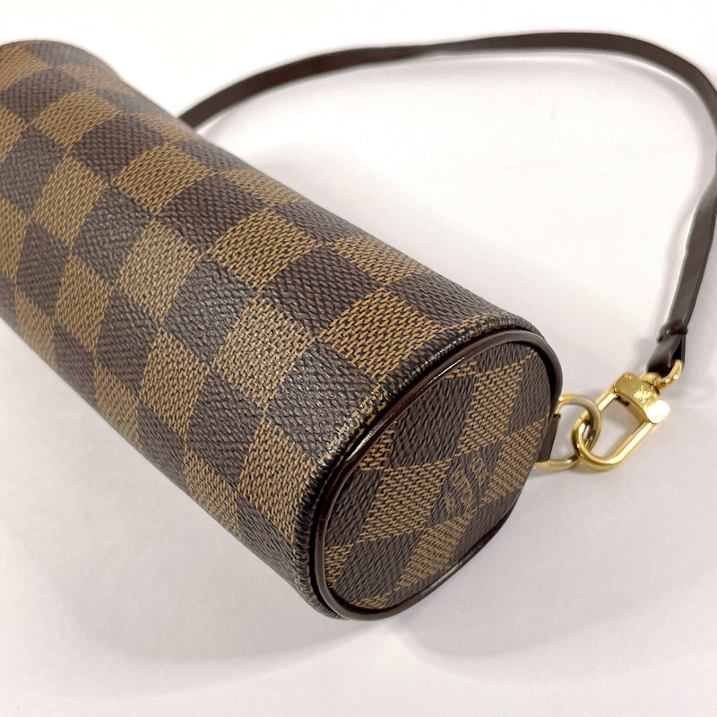 LOUIS VUITTON Pouch Papillon accessory pouch Damier canvas Brown Women Used