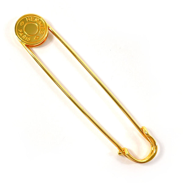HERMES Brooch Serie Pin Brooch metal gold unisex Used