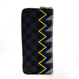 LOUIS VUITTON purse N61253 Zippy Wallet Vertical Color column damier graphite Black mens Used