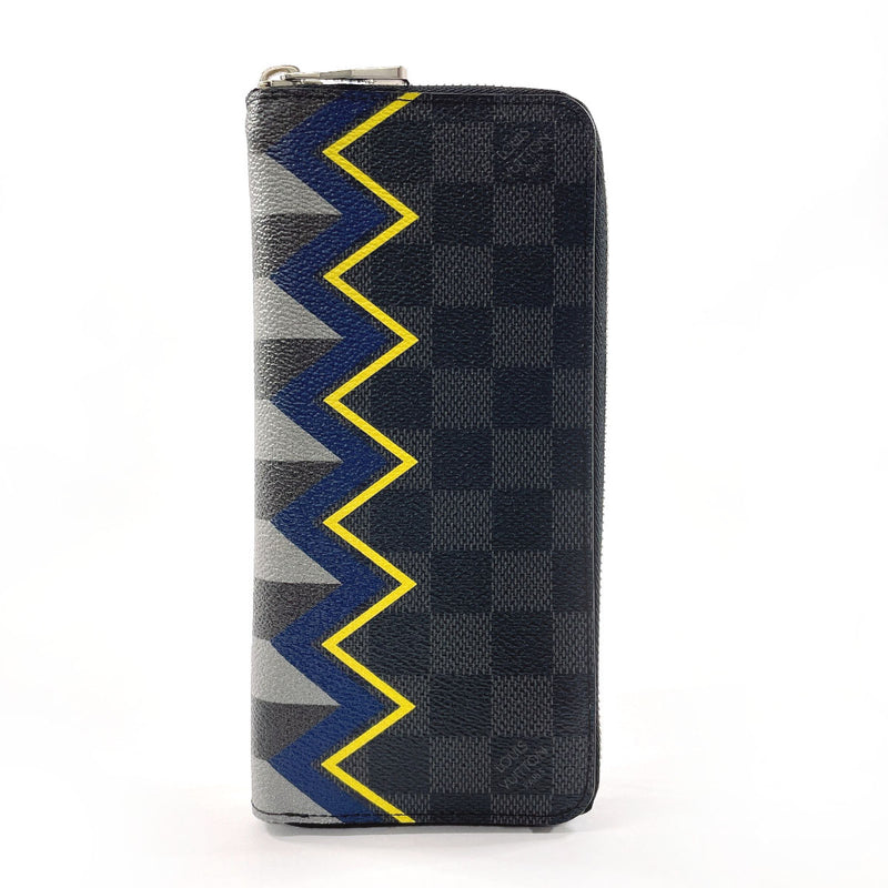 LOUIS VUITTON purse N61253 Zippy Wallet Vertical Color column damier graphite Black mens Used