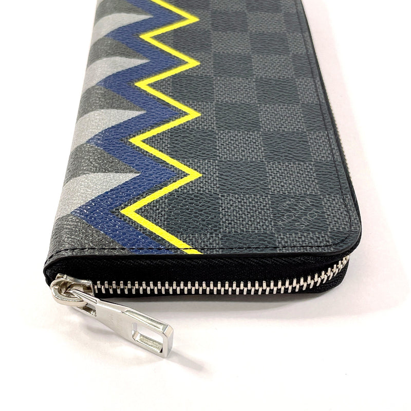 LOUIS VUITTON purse N61253 Zippy Wallet Vertical Color column damier graphite Black mens Used