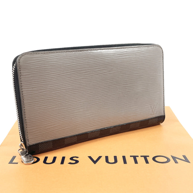 LOUIS VUITTON purse M62930 Zippy Organizer NM Epi Leather/Damier Grafitto Canvas gray gray mens Used