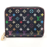 LOUIS VUITTON coin purse M93740 zip around purse Monogram multicolor Black Black Women Used