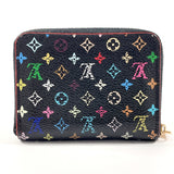 LOUIS VUITTON coin purse M93740 zip around purse Monogram multicolor Black Black Women Used