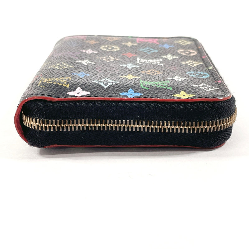 LOUIS VUITTON coin purse M93740 zip around purse Monogram multicolor Black Black Women Used