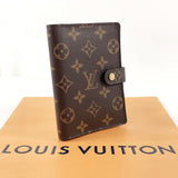 LOUIS VUITTON Notebook cover R20005 Agenda PM Monogram canvas Brown unisex Used