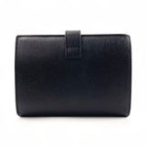 CELINE wallet Medium strap wallet leather Black Women Used