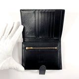 CELINE wallet Medium strap wallet leather Black Women Used