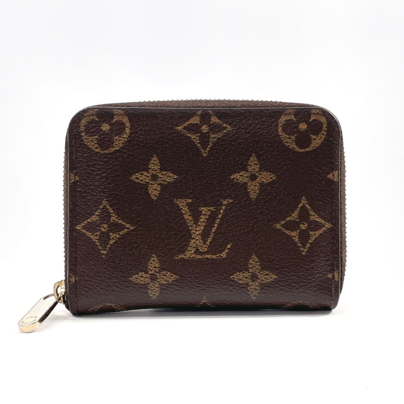 LOUIS VUITTON coin purse M60067 zip around purse Monogram canvas Brown unisex Used