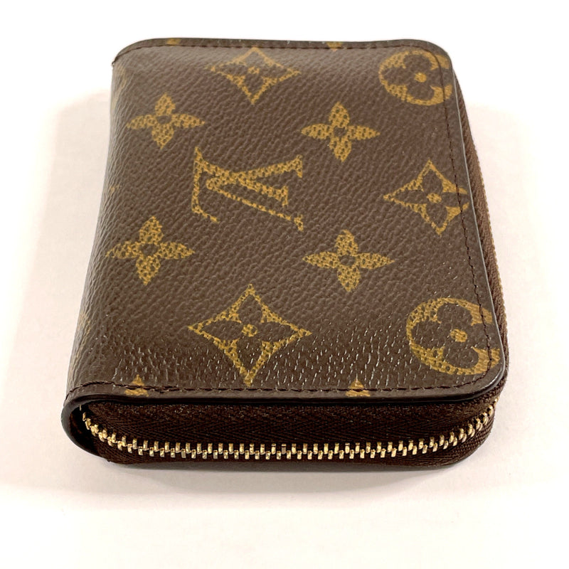 LOUIS VUITTON coin purse M60067 zip around purse Monogram canvas Brown unisex Used