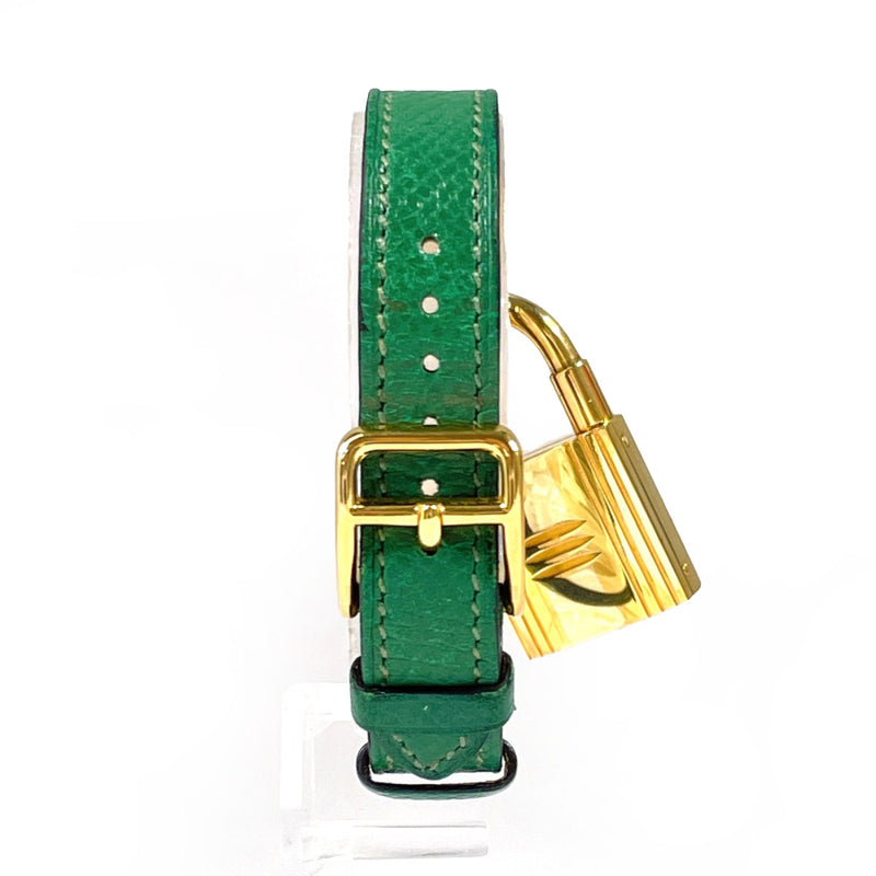 HERMES Watches Kelly watch Gold Plated/Courchevel gold gold 〇UCarved seal Women Used