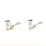 CHANEL Earring square clover vintage Silver925 Silver Women Used