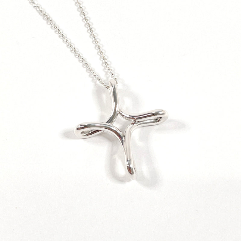 TIFFANY&Co. Necklace Infinity cross Elsa Peretti Silver925 Silver Women Used