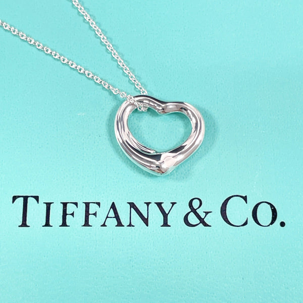 TIFFANY&Co. Necklace Open heart Elsa Peretti Silver925 Silver Women Used