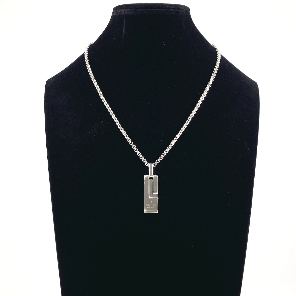 GUCCI PLATE NECKLACE/シルバー/ネックレス/SILVER GUCCI Gucci Silver 925 Plate Necklace Double Chain Ball | eBay