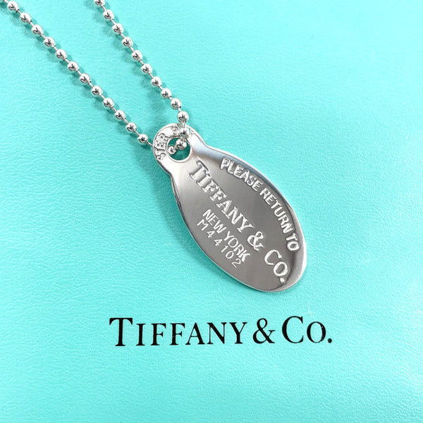 TIFFANY&Co. Necklace Return to Oval tag Silver925 Silver unisex Used