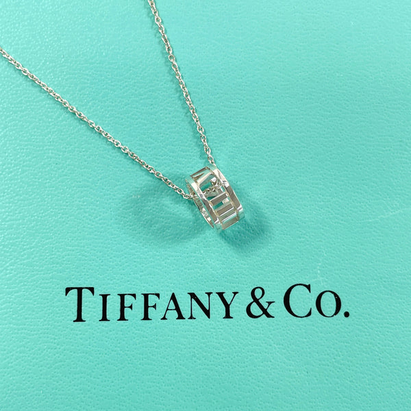 TIFFANY&Co. Necklace Atlas Open Pendant Silver925 Silver Women Used