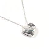 TIFFANY&Co. Necklace Fold heart Silver925 Silver Women Second hand