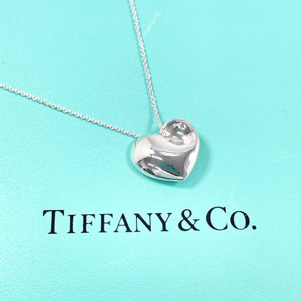 TIFFANY&Co. Necklace Fold heart Silver925 Silver Women Second hand