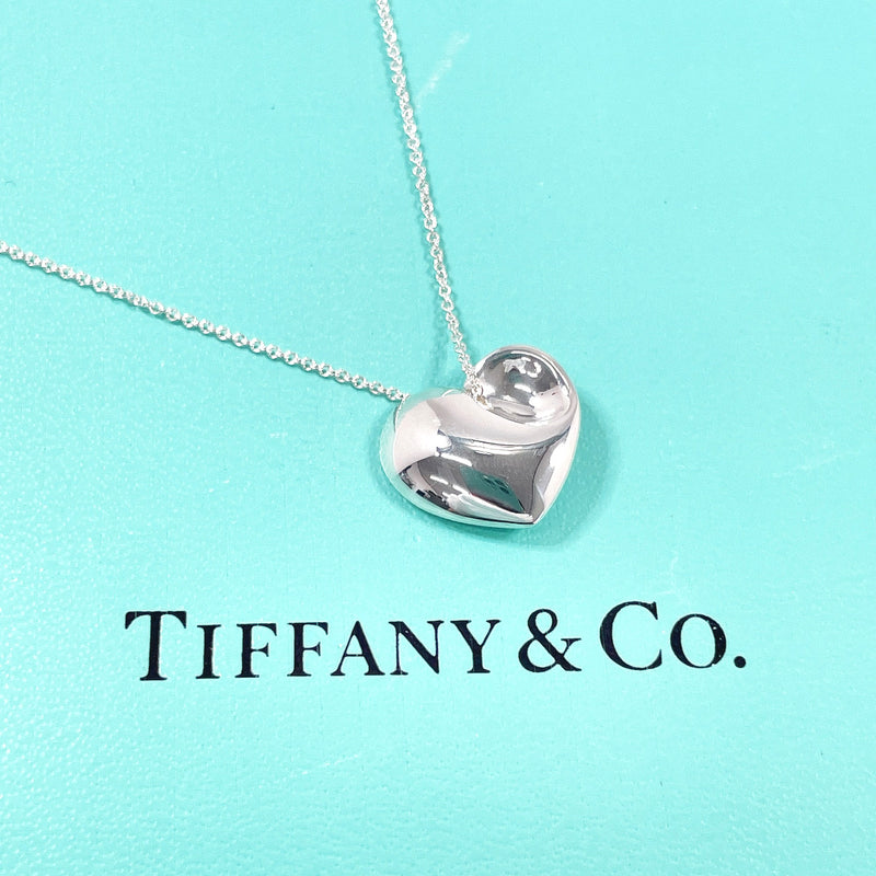 TIFFANY&Co. Necklace Fold heart Silver925 Silver Women Second hand