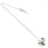 TIFFANY&Co. Necklace Fold heart Silver925 Silver Women Second hand