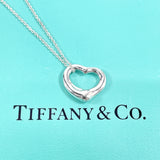 TIFFANY&Co. Necklace Open heart Elsa Peretti Silver925 Silver Women Used