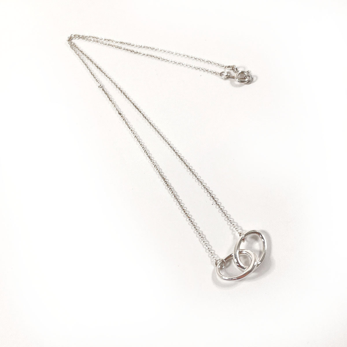 TIFFANY&Co. Necklace Double loop Elsa Peretti Silver925 Silver