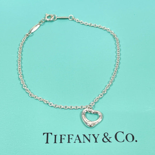 TIFFANY&Co. bracelet Open heart Elsa Peretti Silver925 Silver Women Used