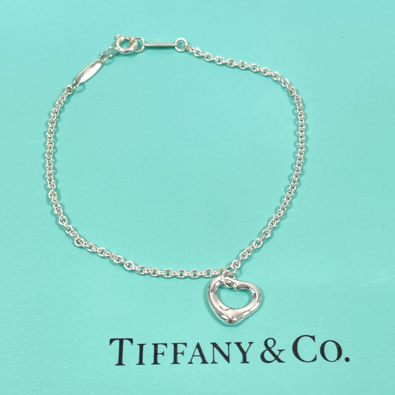 TIFFANY&Co. bracelet Open heart Elsa Peretti Silver925 Silver Women Used