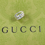 GUCCI Ring Branded Cutout G Silver925 #US 4 3/4 Silver Women Second hand