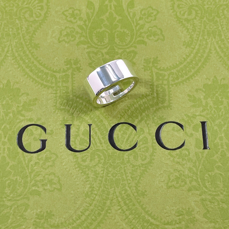 GUCCI Ring Branded Cutout G Silver925 #US 4 3/4 Silver Women Second hand