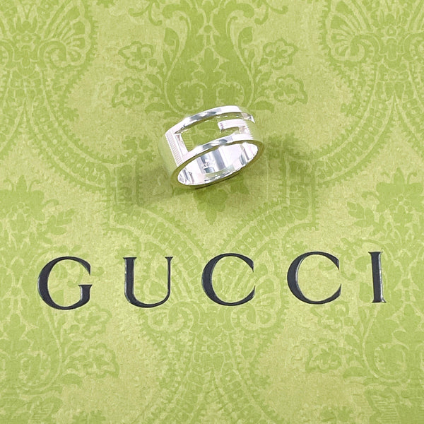 GUCCI Ring Branded Cutout G Silver925 #US 6 Silver unisex Second hand