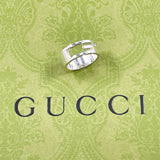 GUCCI Ring Branded Cutout G Silver925 #US 6 Silver unisex Second hand