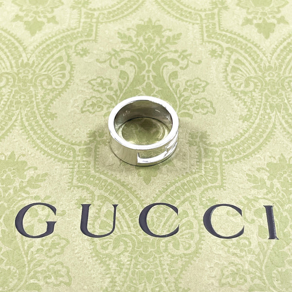 GUCCI Ring Branded Cutout G Silver925 #US 6 Silver Women Second hand