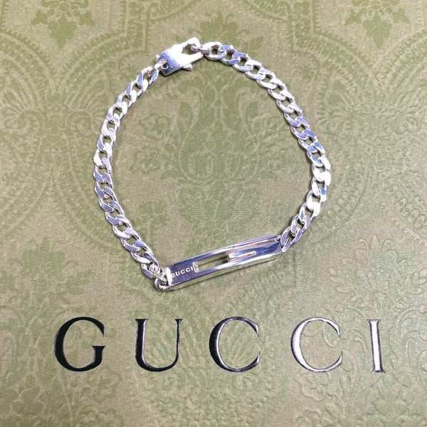 GUCCI bracelet Cutout G Silver925 Silver Women Second hand