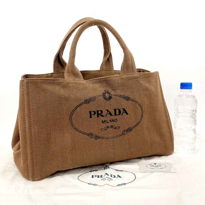 PRADA Tote Bag B1872B Canapa L canvas Brown Brown Women Used