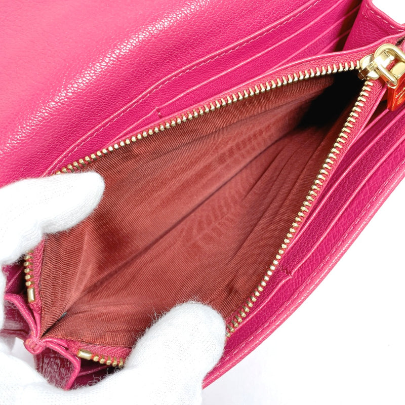 MIU MIU purse leather pink Women Used