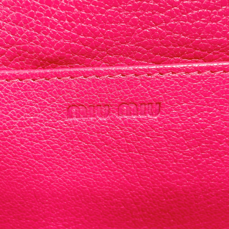 MIU MIU purse leather pink Women Used