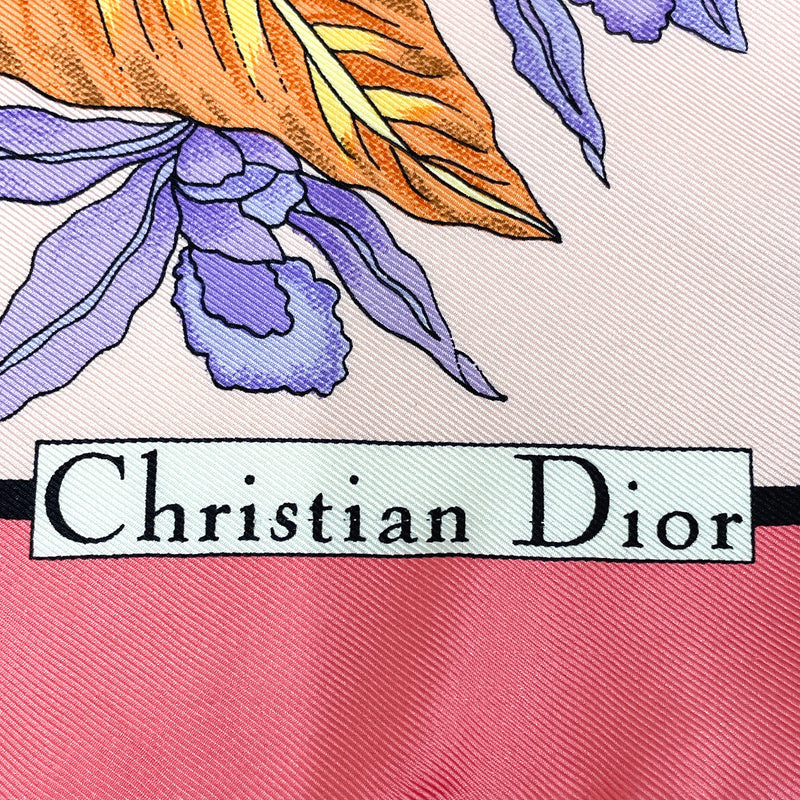 Christian Dior scarf silk pink Women Used