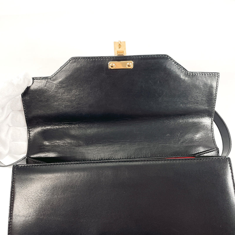 GUCCI Handbag 000/256/0192 Old Gucci 2WAY leather Black Women Used