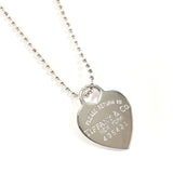 TIFFANY&Co. Necklace Heart tag Return to Silver925 Silver Women Used