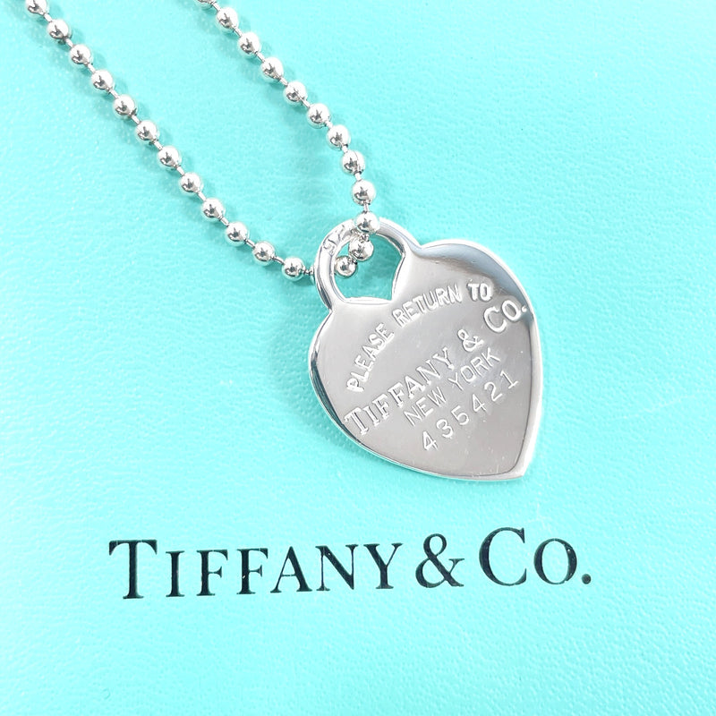 TIFFANY&Co. Necklace Heart tag Return to Silver925 Silver Women Used