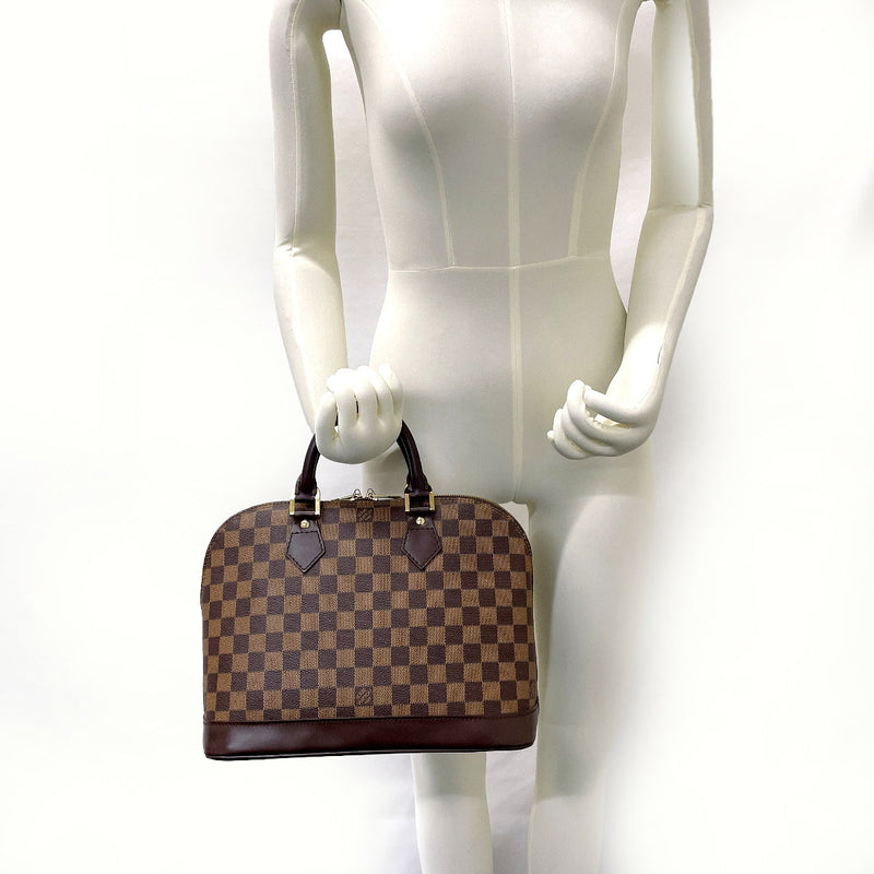 LOUIS VUITTON Handbag N51131 Alma Damier Brown Women Used