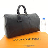 LOUIS VUITTON Boston bag M59152 Keepall 45 Epi Leather Black Black unisex Used