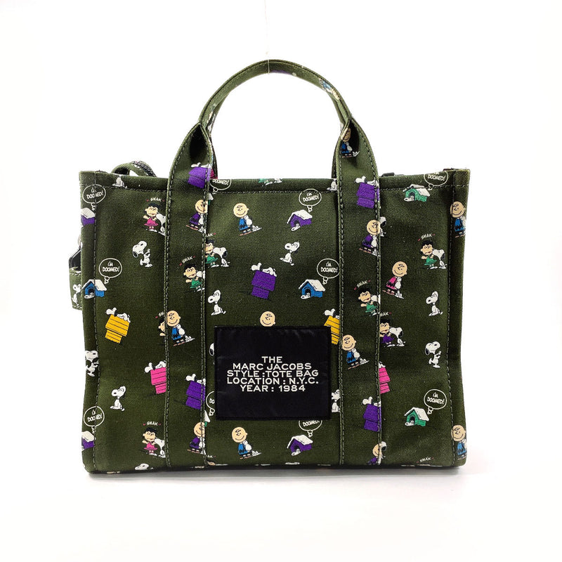 MARC JACOBS Tote Bag H03M06FA21 THE PEANUTS THE MINI TOTE canvas green Women Used