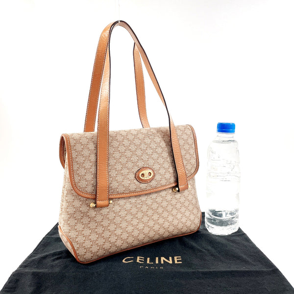 CELINE Handbag Macadam PVC/leather Brown Women Used