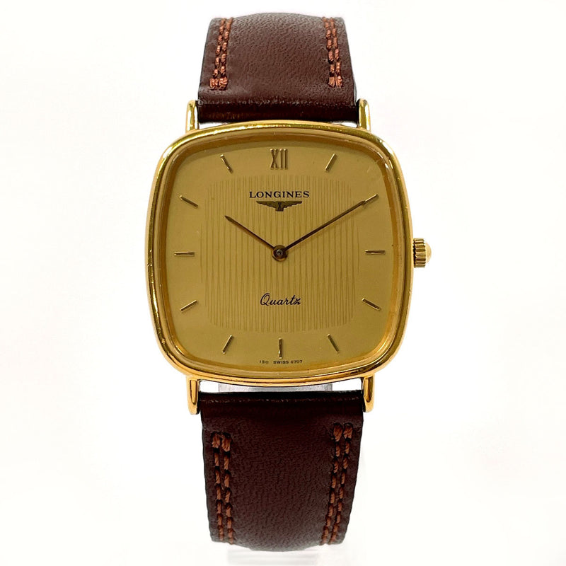 LONGINES Watches Stainless Steel/leather gold gold mens Used