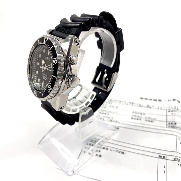 SEIKO Watches 5M62-0BLO Kinetic Scuba 200m Stainless Steel/rubber Black Black mens Second hand